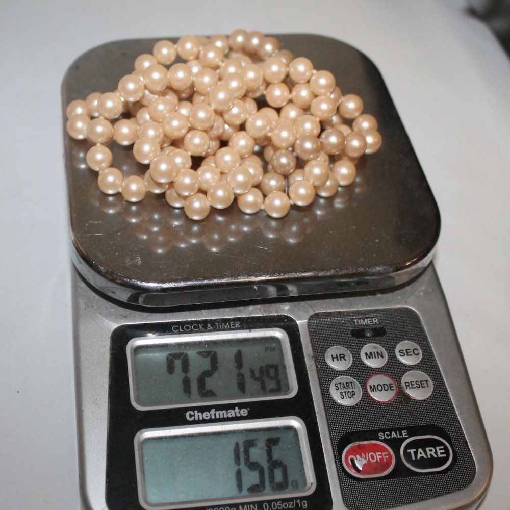 New Hand Knotted Hand Crafted X-Long Cultured Pearls Strand Necklace w Case - Picture 7 of 9
